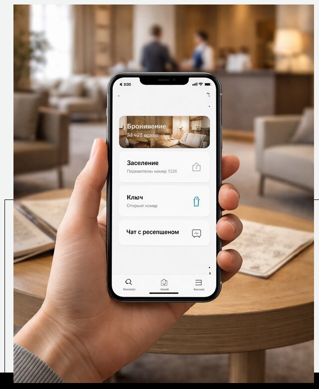 Мобильное приложение для гостей отеля в Архангельске, управление сервисом